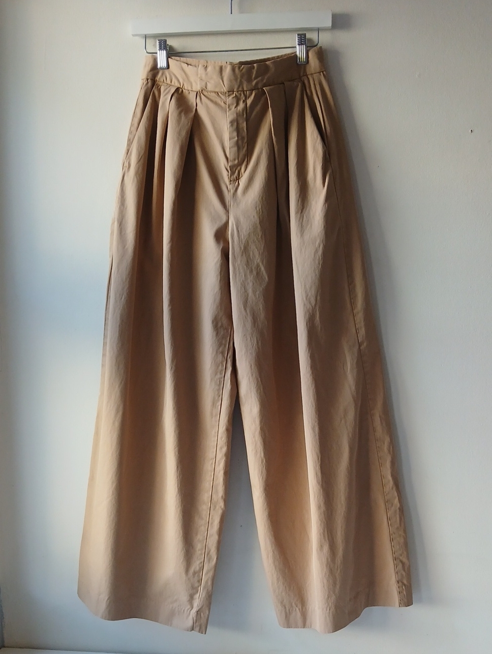 Gap Khaki Wide Leg Trousers Tan Women's 2
